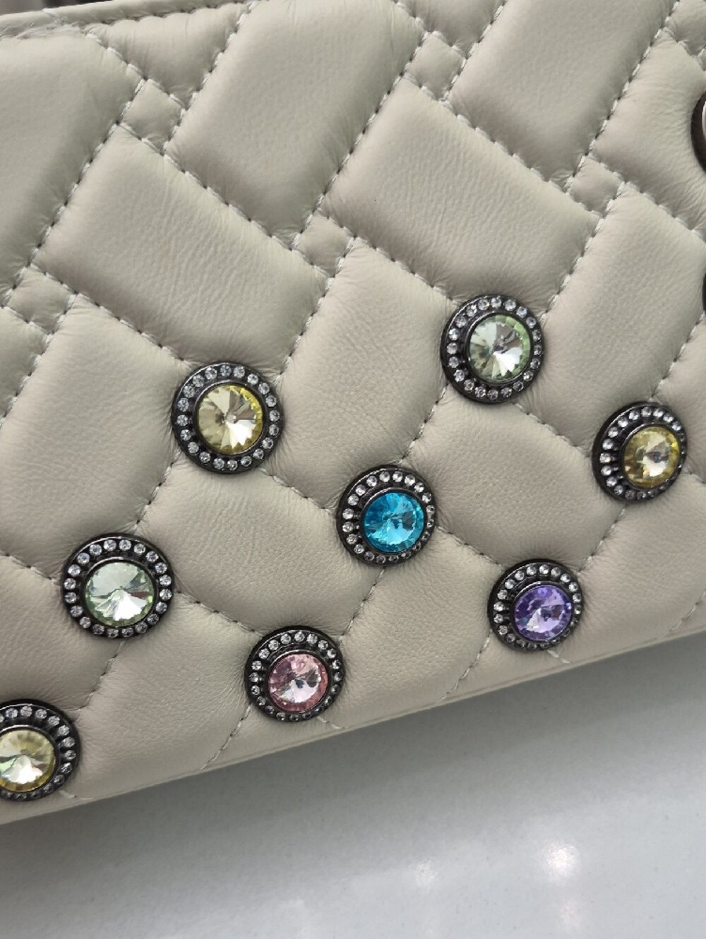 Kurt Geiger 'The Kensington' Embellished Leather Convertable Crossbody - Picture 10 of 13